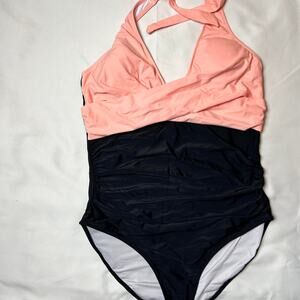 Pink and black one piece Size:XL